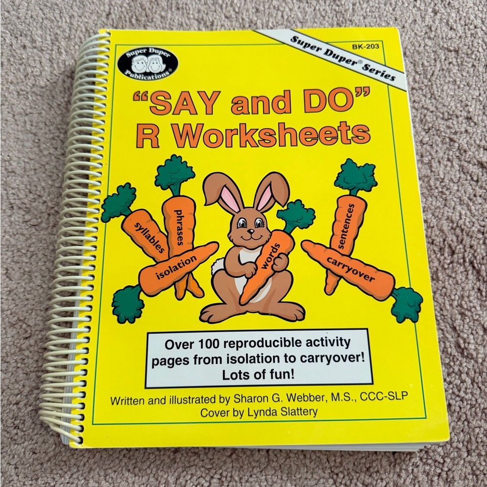 Super Duper Say and Do R Worksheets